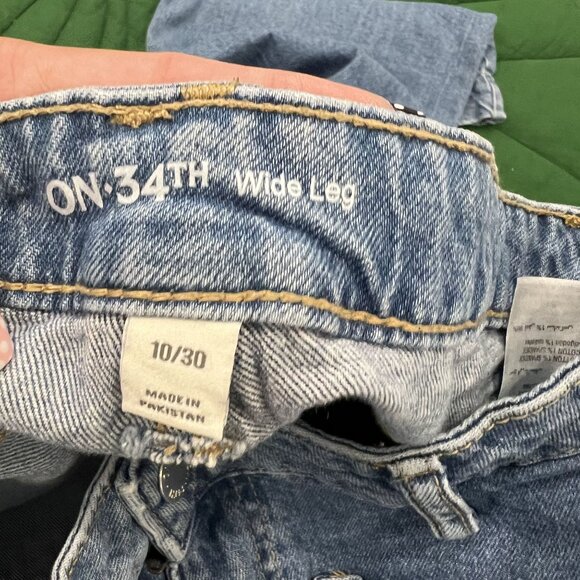 On 34th Jeans Womens 10 Wide Leg High Rise Denim - Picture 4 of 8